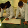 Первокурсники направления «Биология» побывали в музее ВолгГМУ. 2013 год