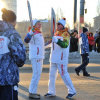 В.Б.Мандриков на эстафете Олимпийского огня. 20 января 2014