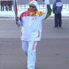 В.Б.Мандриков на эстафете Олимпийского огня. 20 января 2014