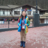 Гиляна Болдырева в горнолыжной зоне курорта 