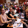 Команда студенческого пресс-центра ВолгГМУ на фестивале молодежной журналистики